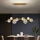 Axyaa Modern Dimmable Metal Pendant Lights with Glass Globe for Dining Room