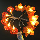 Axyaa Autumn Maple Leaf Pumpkin LED Fairy String Light