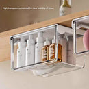 Axyaa Clear Drawer Organizer for Cotton Pads, Swabs, Floss - Under Mirror Cabinet Storage