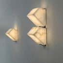 Axyaa Marble Wall Light: Modern Minimalist Nordic Square Alabaster Fixture