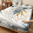 Axyaa Marble Swirl Single Bed Fitted Sheet: Soft, Comfortable Polyester, Machine Washable