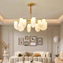 Axyaa Cream LED Chandelier for Modern Living Room and Bedroom Décor