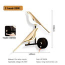 Axyaa Golden Bird LED Wall Lamp - Rotatable Indoor Sconce