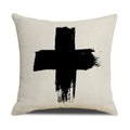Axyaa Geometric Cotton Linen Cushion Cover - Decorative Sofa Throw Pillow Cover