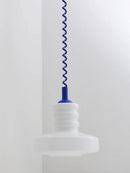Axyaa Glass Suspension Chandelier - Retro White Ceiling Light for Living Room