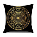 Axyaa Gold Printed Decorative Linen Pillow Cover