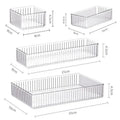 Axyaa Desk Drawer & Bathroom Organizer Set - Clear Plastic Storage Bins