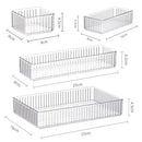 Axyaa Desk Drawer & Bathroom Organizer Set - Clear Plastic Storage Bins