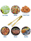 Axyaa Stainless Steel Food Tongs Set - Perfect for Afternoon Tea, Coffee Bar, Desserts