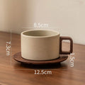 Ceramic Coffee Cup with Saucer 250ml Large Capacity Tea Cup by Axyaa