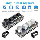 Axyaa RGB Program Macro Mechanical Keyboard with 3 Keys 1 Knob, Gaming & Photoshop Keypad