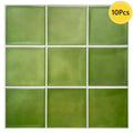 Axyaa 3D Tile Sticker Self-adhesive Wall Panel for Kitchen Bathroom - Green Tile Backsplash