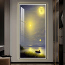 Axyaa Light Luxury LED Landscape Mural Lamp for Grand Entrance Decoration