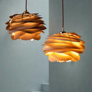 Axyaa Nordic Wood Rose Design LED Pendant Lights