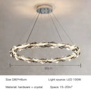 Axyaa Crystal Pendant Chandelier for Luxury Living Room Decor