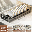 Axyaa Stainless Steel Dish Storage Rack Drawer Organizer