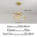 Axyaa LED Pendant Chandelier with Inner and Outer Ring Lighting
