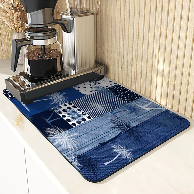 Axyaa Tropical Plant Kitchen Drying Mat