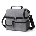 Axyaa Double Layer Oxford Cloth Tote Lunch Bag with Shoulder Strap for School and Office