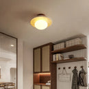 Axyaa LED Ceiling Lamp Nordic Style Yellow Travertine Acrylic Living Room Light