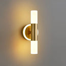 Axyaa Clear Glass LED Wall Sconce Light in Gold or Black Finish