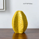 Axyaa Star Fruit Shape Vase: Nordic Style Flower Arrangement Creative Art Ornament