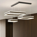 Axyaa Smart Square Up and Down Lighting Chandelier for Modern Minimalist Living Room