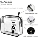 Axyaa Clear Makeup Bag Portable Travel Toiletry Pouch Waterproof PVC Storage Case
