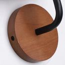 Axyaa Modern LED Wall Lamp, Yellow Travertine Wood & Black Iron Stair Light