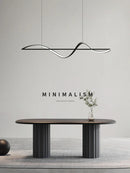 Axyaa Modern Minimalist Curve LED Pendant Light for Dining Room, Bar, Kitchen - Home Decor Fixture