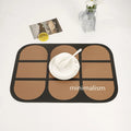 Axyaa Nordic Leather Dinner Mats Heat Insulation Home Decoration Table Placemat