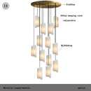 Axyaa Natural Cloud Copper Stone Chandelier for Staircase & Living Room