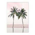 Nordic Beach Surfing Coconut Tree Poster Art Print Modern Home Decor by Axyaa