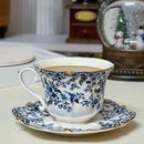 Axyaa Blue Butterfly Ceramic Coffee Mug, Camellia Flower Tea Cup