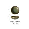 Axyaa Ceramic Sauce Plate Set - Japanese Style Coarse Pottery Small Dish