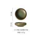 Axyaa Ceramic Sauce Plate Set - Japanese Style Coarse Pottery Small Dish