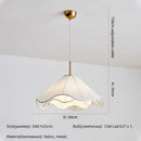 Axyaa Nordic Fabric LED Chandelier | Modern White Pendant Light for Dining Room & Foyer