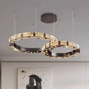 Axyaa Crystal Chandelier Dining Room Pendant Lamp Luxury Ceiling Light
