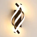 Axyaa Curved Spiral LED Wall Lamp for Bedroom Corridor Living Room Lighting