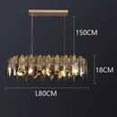Axyaa Crystal LED Hanging Chandelier for Elegant Home Decor Lighting