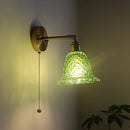 Axyaa Nordic Copper Glass LED Wall Lights Fixture for Balcony Bathroom Bedroom