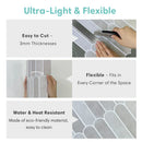 Axyaa Fish Scale Tile Stickers: 3D Self-adhesive for Living Room, Bathroom - Pack of 10
