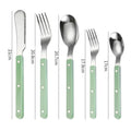 Axyaa Stainless Steel Cutlery Set with ABS Handle - 5pcs Flatware Set