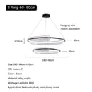 Axyaa Acrylic Ring LED Pendant Chandelier for Living Room and Bedroom