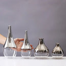 Axyaa Silver Gradient Glass Vase for Jewelry and Plants