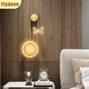 Axyaa Nordic Butterfly Wall Lamp LED Lighting for Restaurant Bedroom Home Decor