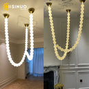Axyaa Luxury Pear Necklace Chandelier for Living Room Dining Room Foyer