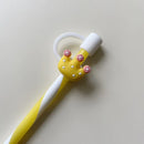 Axyaa Heart Silicone Straw Covers: Cute Kawaii Tumbler Accessories for 7-8mm Straws