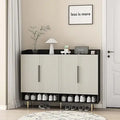 Axyaa 4-Door Shoe Storage Cabinet with Adjustable Shelves