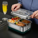 Stainless Steel Axyaa Double Layer Leak-Proof Lunch Box Set Adult Student Food Container